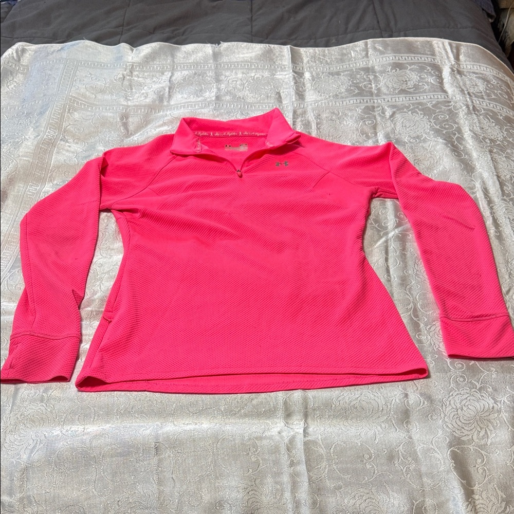 Under Armour Vibrant Pink Quarter-Zip Top